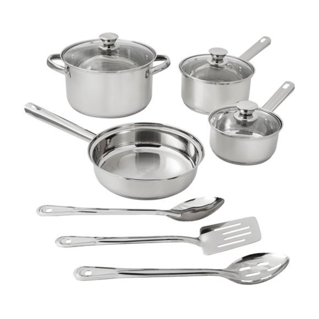 10 Piece Nonstick Stainless Steel Cookware Set
